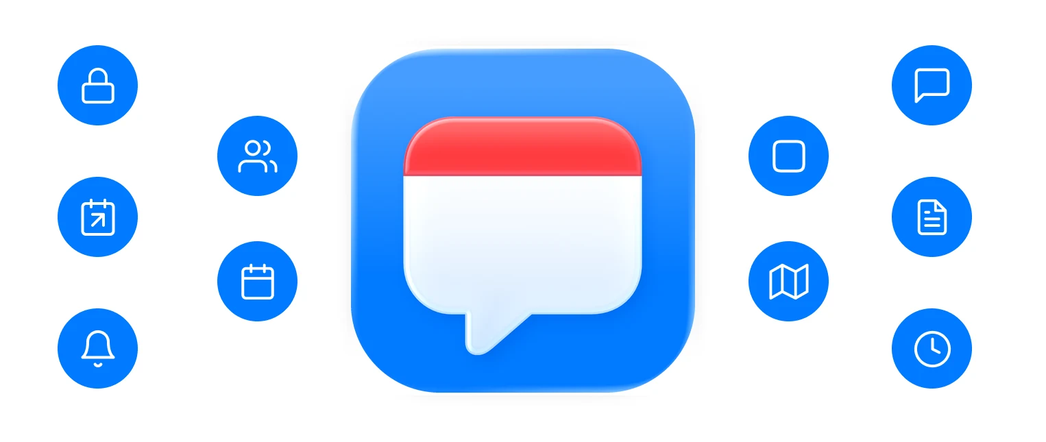 A shared calendar app shown on a phone